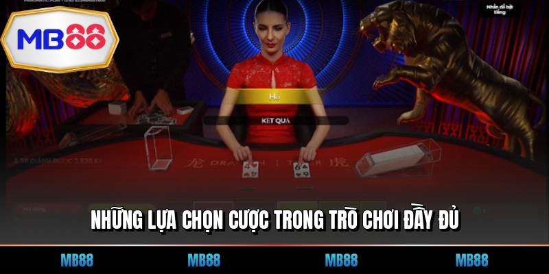 Những lựa chọn cược trong trò chơi đầy đủ
